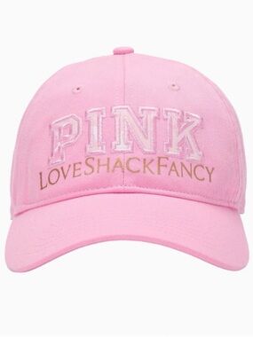 PINK x LoveShackFancy Pink Baseball Hat 
Pink Lollipop